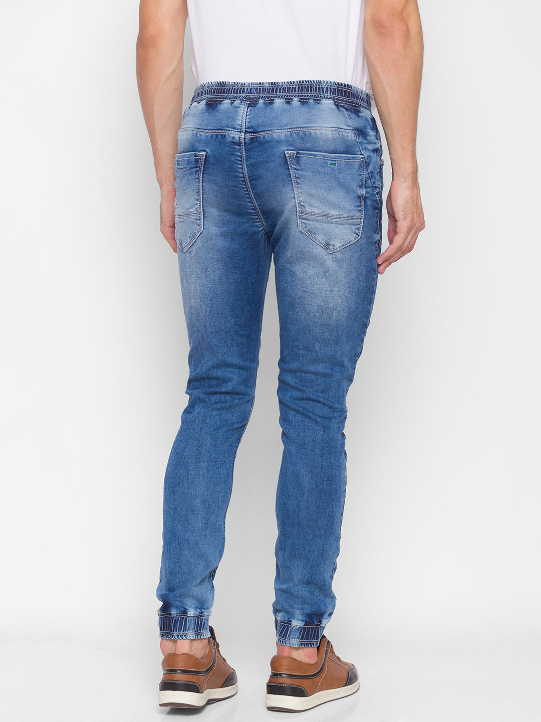 Spykar Blue Cotton Men Jeans (Jogger)