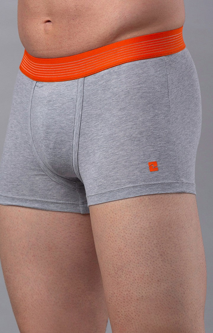 Underjeans By Spykar Men Grey Solid Trunks