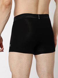 Underjeans By Spykar Men Premium Black & Grey Cotton Blend Regular Fit Trunk - Pack Of 2