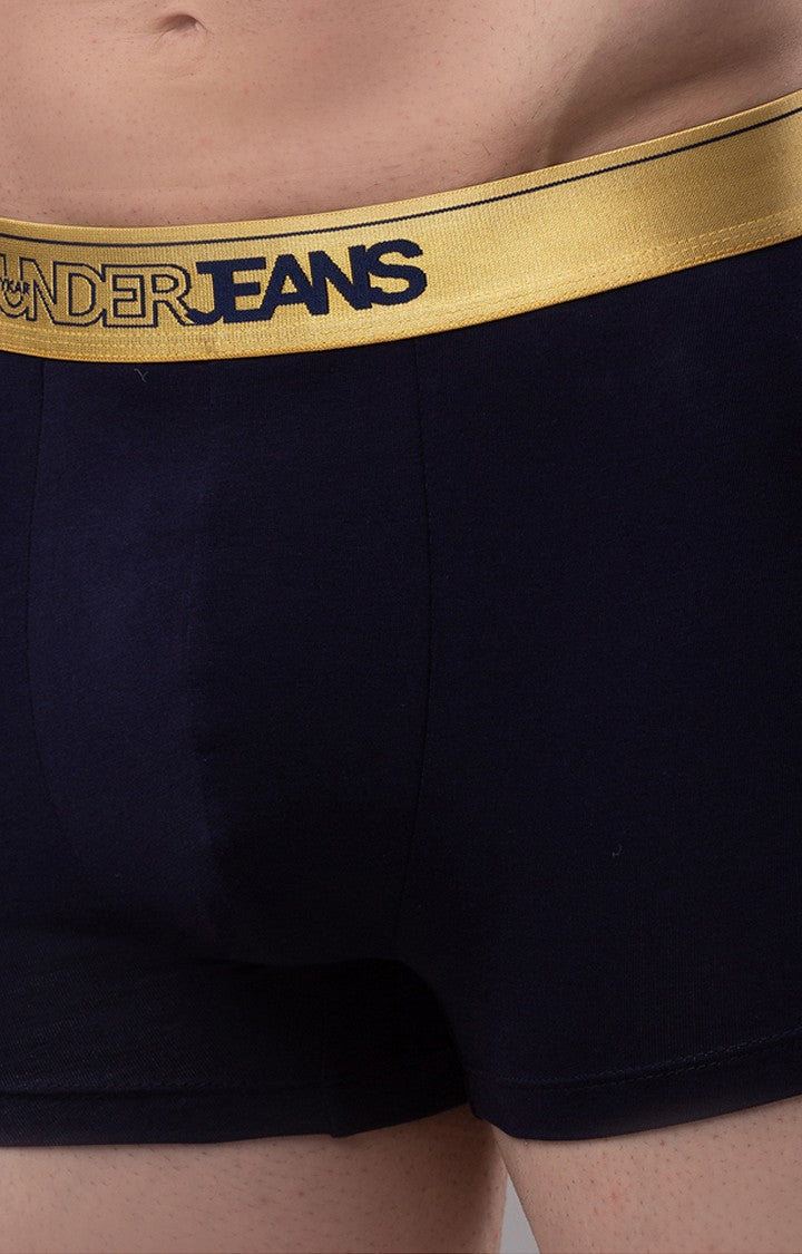 Underjeans By Spykar Men Navy Blue Trunks