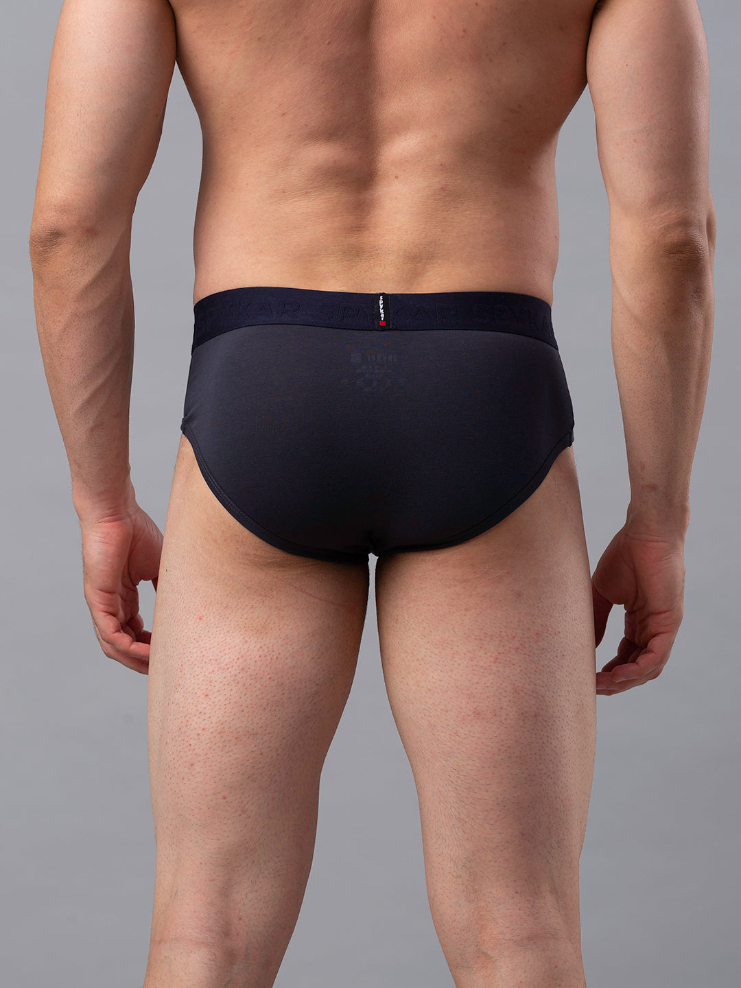 Underjeans By Spykar Men Premium Cotton Blend Grey Brief