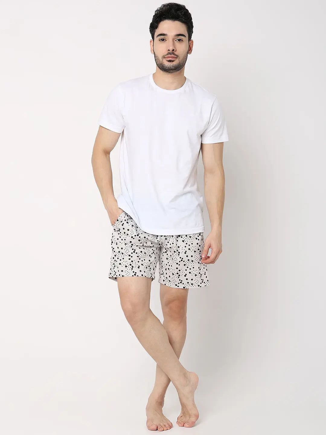 Underjeans by Spykar Men Premium White Cotton Blend Regular Fit Boxer Shorts