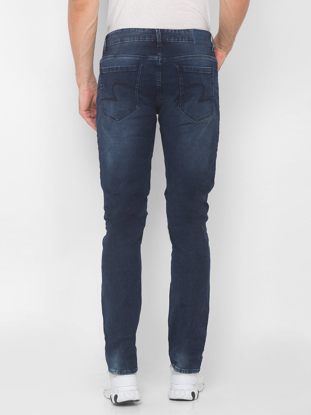 Spykar Men Blue Cotton Regular Fit Narrow Length Jeans (Rover)