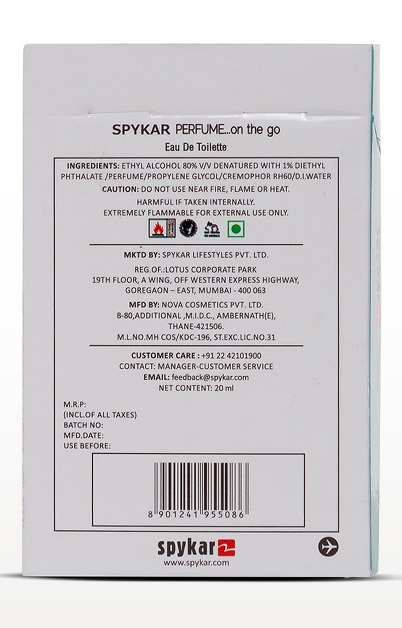 Spykar Sea Blue Pocket Pocket Perfume