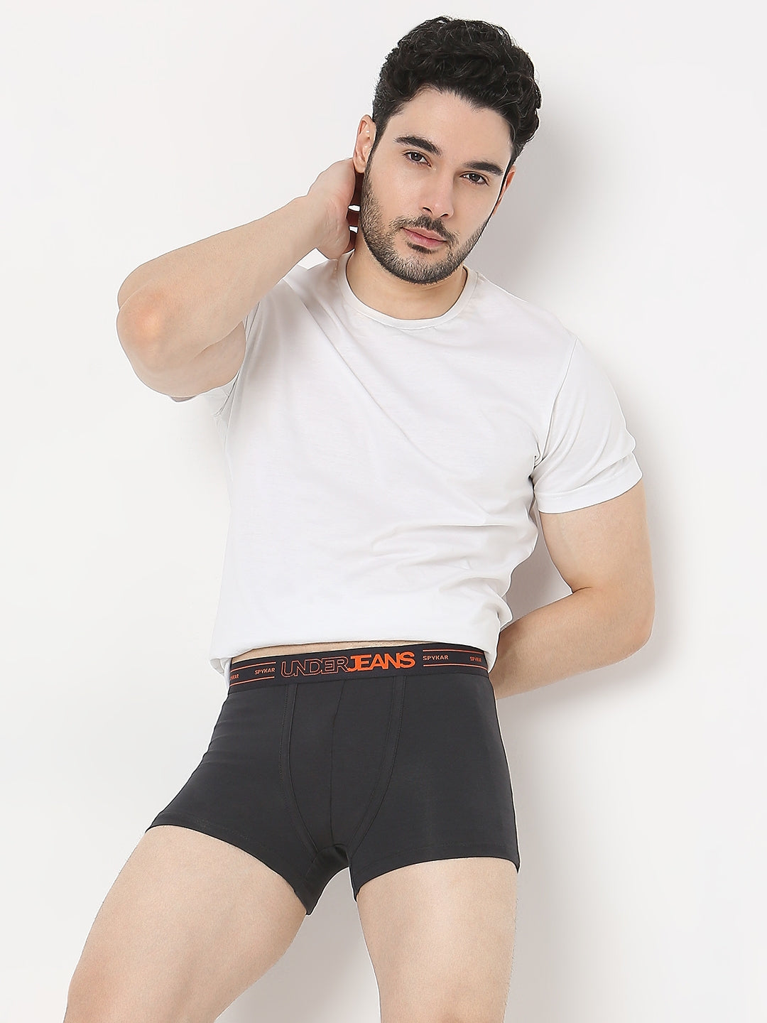 Underjeans by Spykar Men Premium Dark Grey Trunk