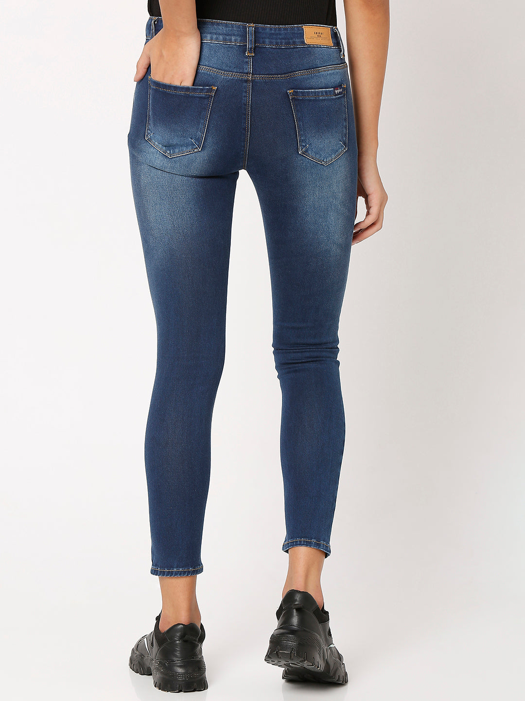 Spykar Women Blue Cotton Super Skinny Regular Length Jeans - (Alicia)