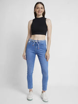 Spykar Women Light Blue Lycra Skinny Fit Regular Length Clean Look Jeans -(Adora)