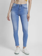 Spykar Women Light Blue Lycra Super Skinny Fit Ankle Length Clean Look Jeans -(Alexa)