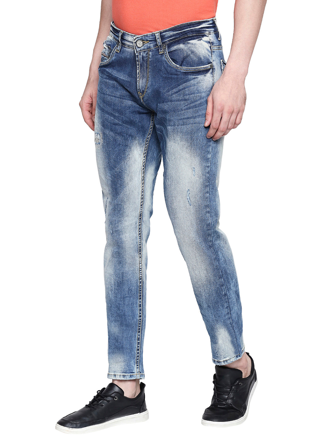 Spykar Men Blue Cotton Skinny Fit Jeans (Skinny)