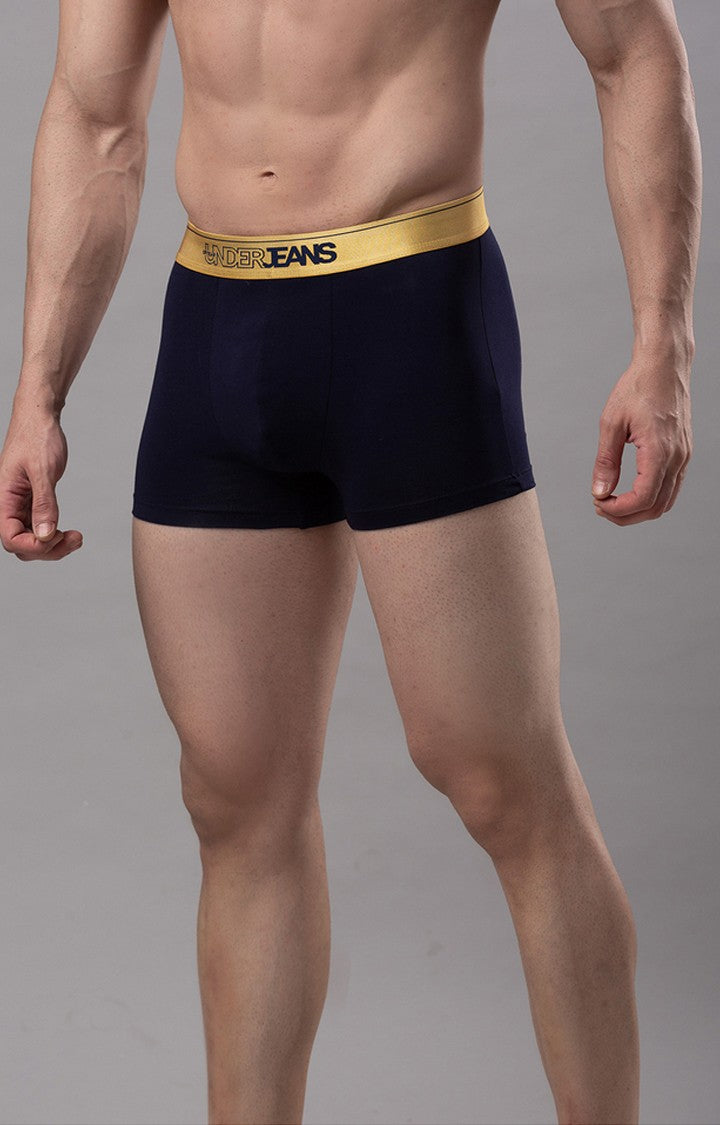 Underjeans By Spykar Men Navy Blue Trunks