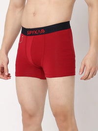 Underjeans By Spykar Men Premium Grey & Maroon Cotton Blend Regular Fit Trunk - Pack Of 2