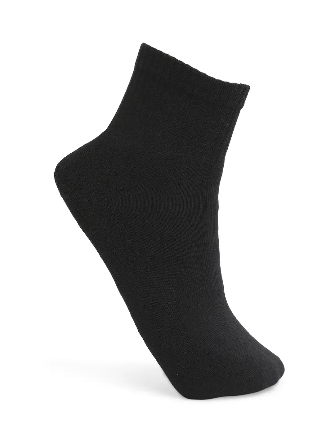 Men Premium Black Cotton Socks - Pack Of 3- UnderJeans by Spykar