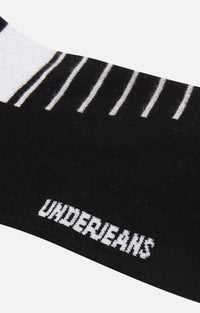 Men Premium Black Ankle Length (Non Terry) Single Pair Of Socks- Underjeans By Spykar