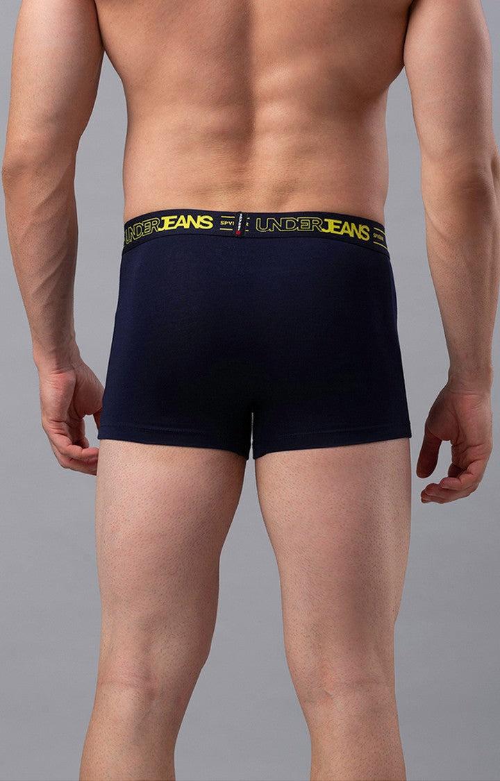 Underjeans By Spykar Men Navy Blue Solid Trunks