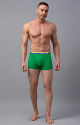 Underjeans By Spykar Men Green Solid Trunks