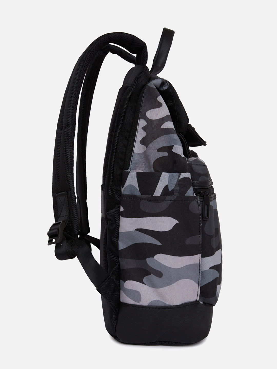 Spykar Grey Camouflage Casual Traveler Backpacks