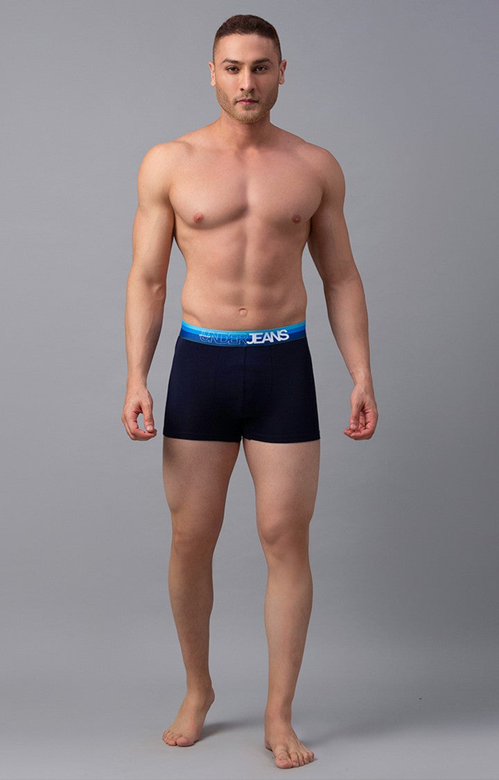 Underjeans By Spykar Men Navy Blue Trunks