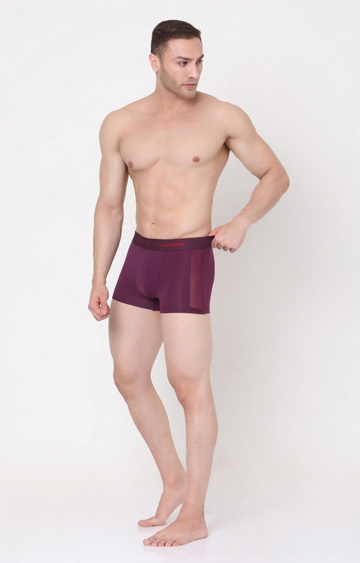 Purple Cotton Trunk for Men Premium- UnderJeans by Spykar