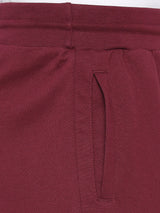 Men Premium Wine Cotton Blend Shorts - Underjeans By Spykar