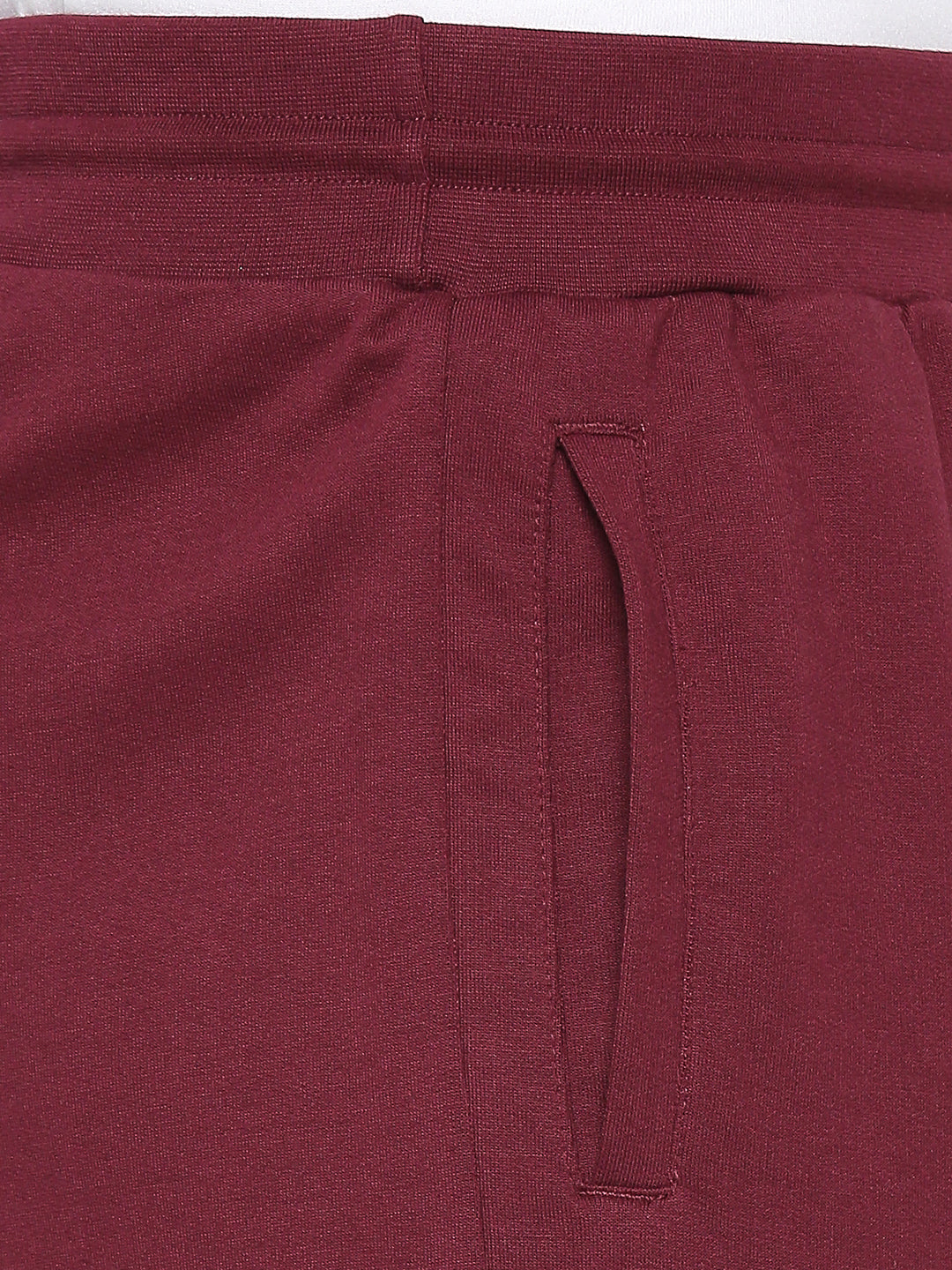 Men Premium Wine Cotton Blend Shorts - Underjeans By Spykar