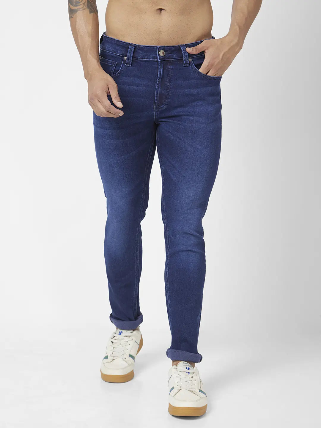 Plain Blue Spykar Mens Jeans, Slim Fit at Rs 650/piece in Kurnool | ID:  2851546569430