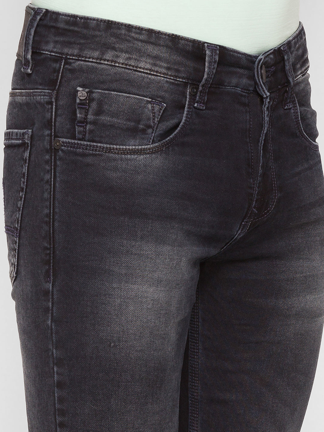 Spykar Black Cotton Men Jeans (Rover)