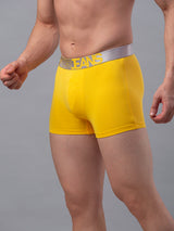 Underjeans By Spykar Men Premium Yellow Cotton Blend Trunk