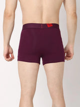 Underjeans By Spykar Men Premium Purple & White Cotton Blend Regular Fit Trunk - Pack Of 2