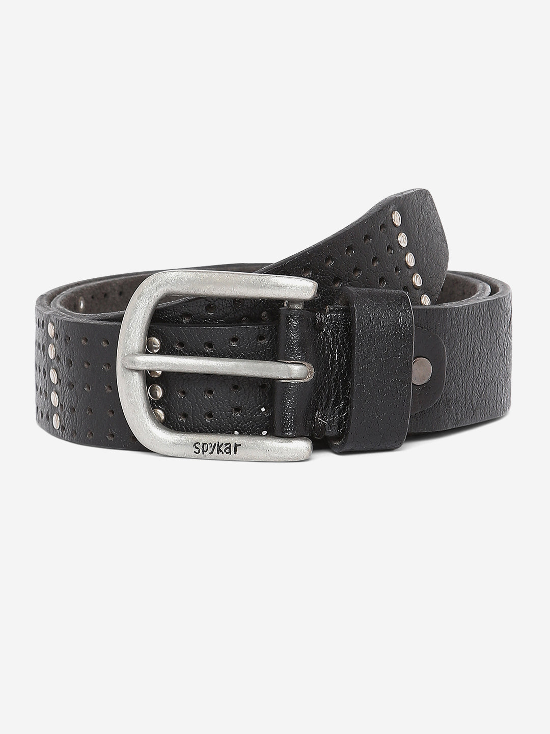 Spykar Men Black Leather Belt