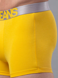 Underjeans By Spykar Men Premium Yellow Cotton Blend Trunk