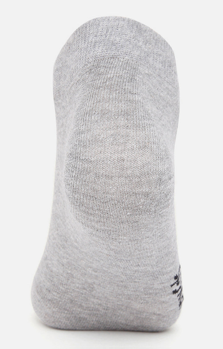 Spykar Grey & Black Cotton Ankle Length Socks - Pack Of 2