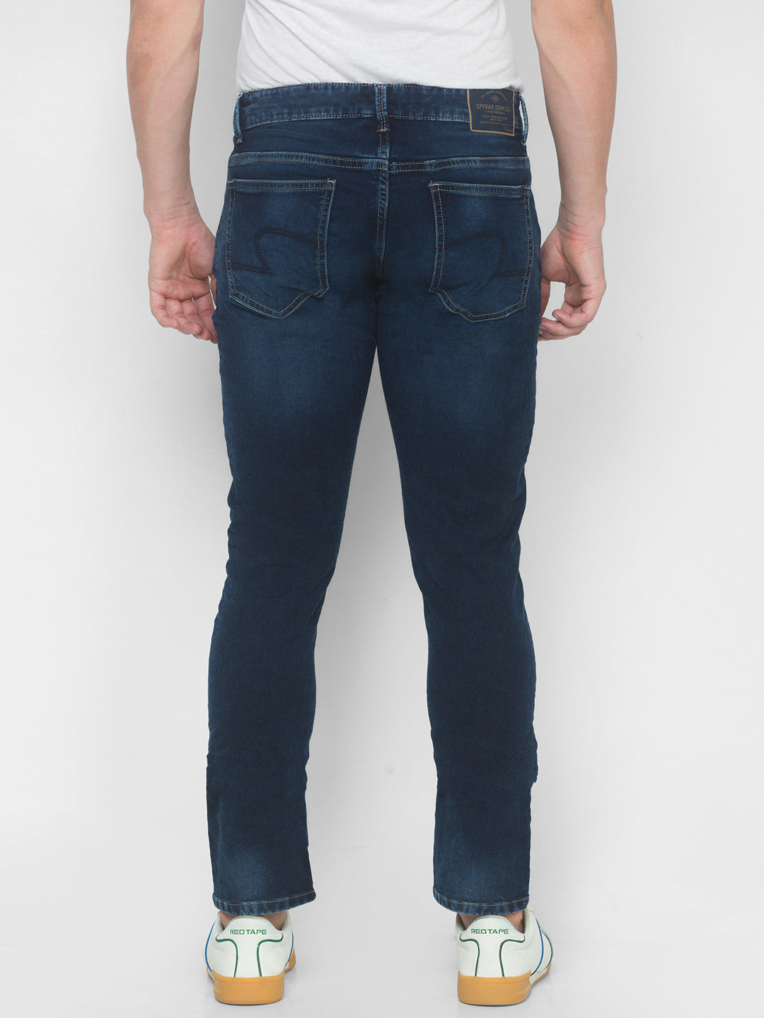 Spykar Men Blue Cotton Slim Fit Narrow Length Jeans (Skinny)