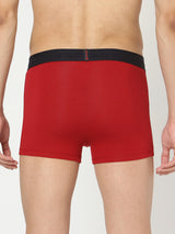 Men Premium Maroon Cotton Blend Trunk- Underjeans By Spykar