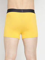 Men Premium Yellow & Dark Grey Cotton Blend Trunk - Pack Of 2- Underjeans By Spykar