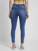 Spykar Women Light Blue Lycra Super Skinny Fit Ankle Length Clean Look Jeans -(Alexa)