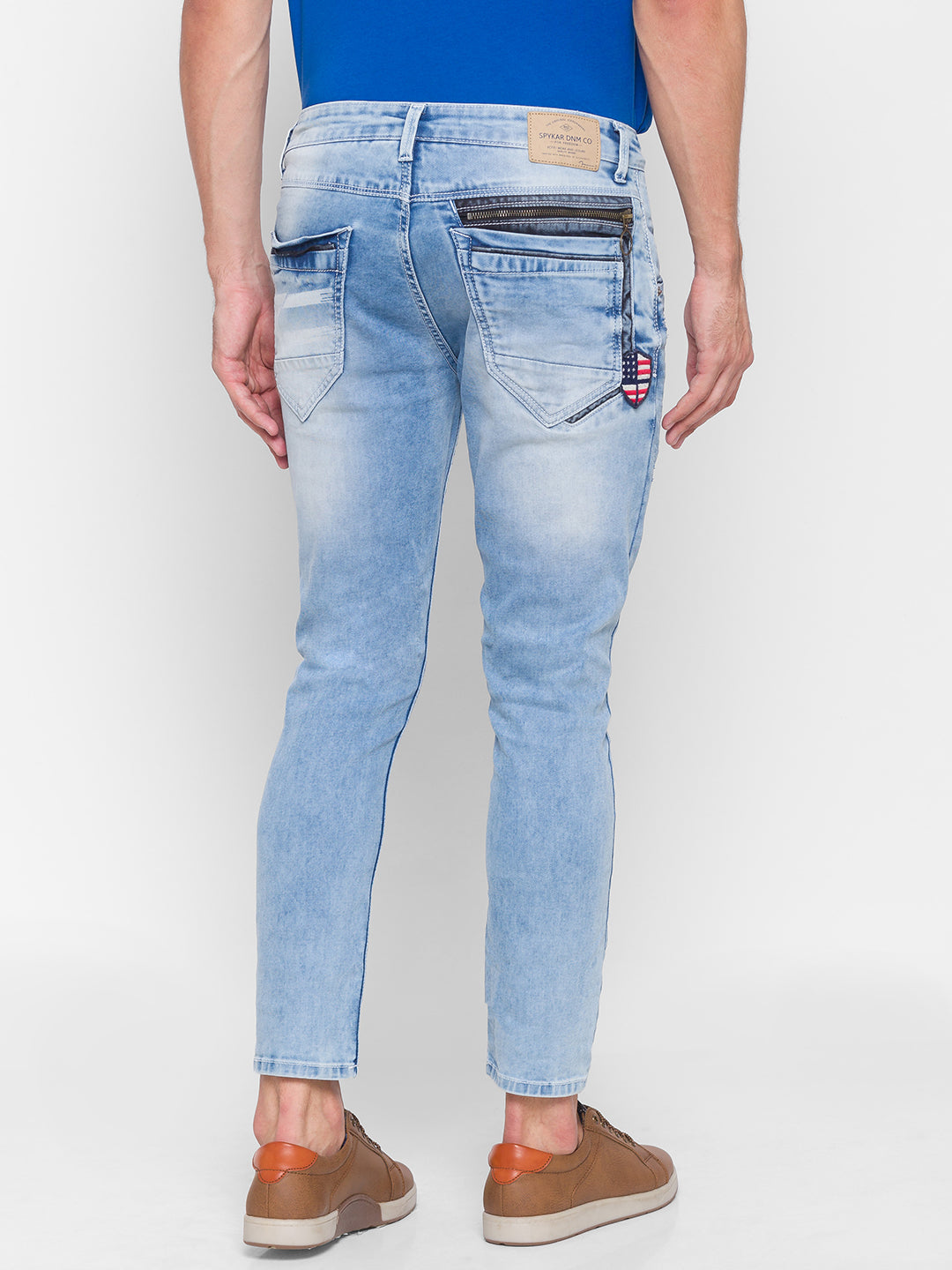 Spykar Men Blue Cotton Slim Fit Tapered Length Jeans (Kano)