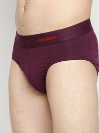 Underjeans By Spykar Men Premium Cotton Blend Purple Brief