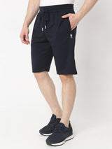 Underjeans by Spykar Men Premium Knitted Navy Shorts