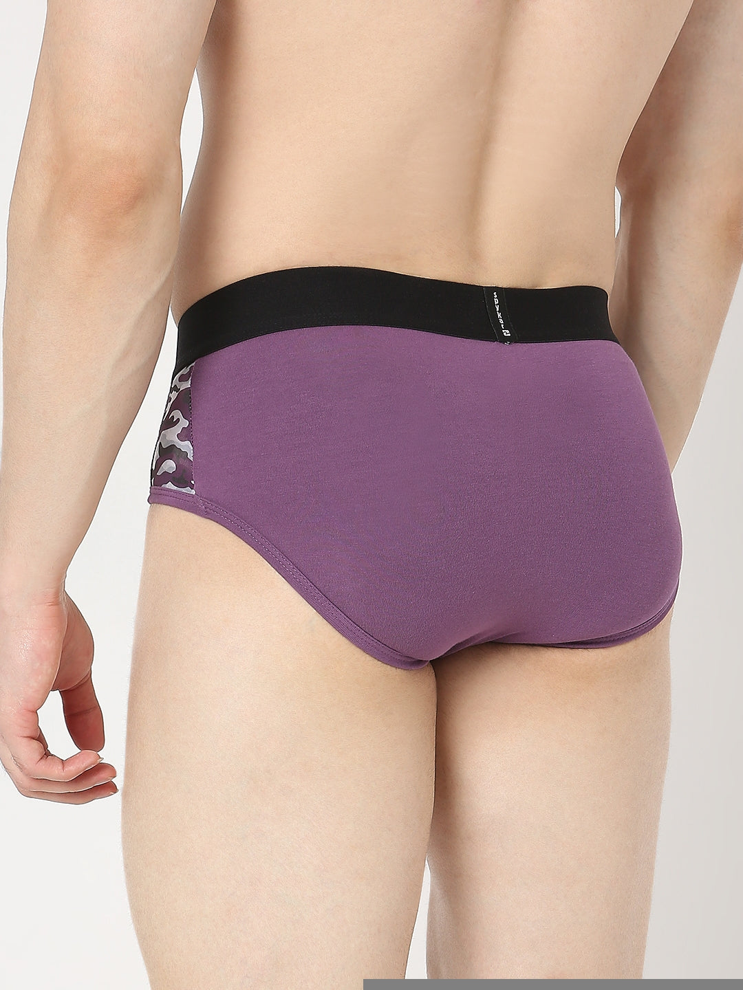 Underjeans by Spykar Men Premium Pack of 2 Black-Purple Brief