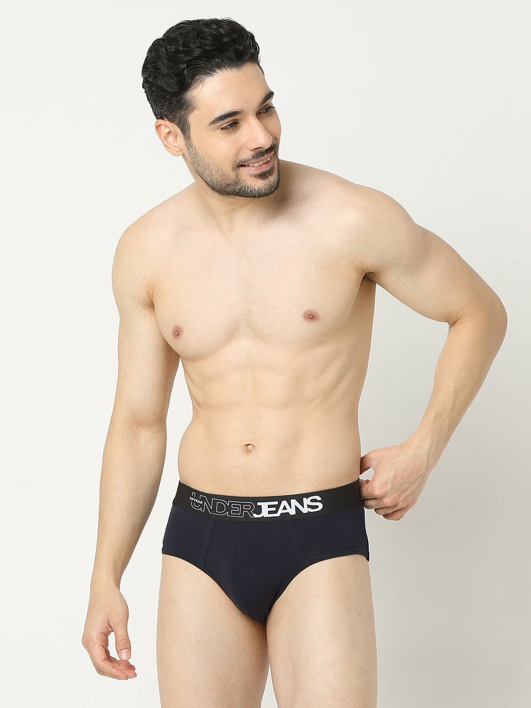 Underjeans By Spykar Men Premium Navy Brief Pack Of 2