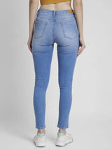 Spykar Women Light Blue Lycra Super Skinny Fit Ankle Length Clean Look Jeans -(Alexa)