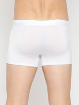 Men White Solid Super Premium Bonded Elastic Trunk - Underjeans By Spykar