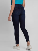 Spykar Women Dark Blue Lycra Super Skinny Fit Ankle Length Jeans (Alexa)