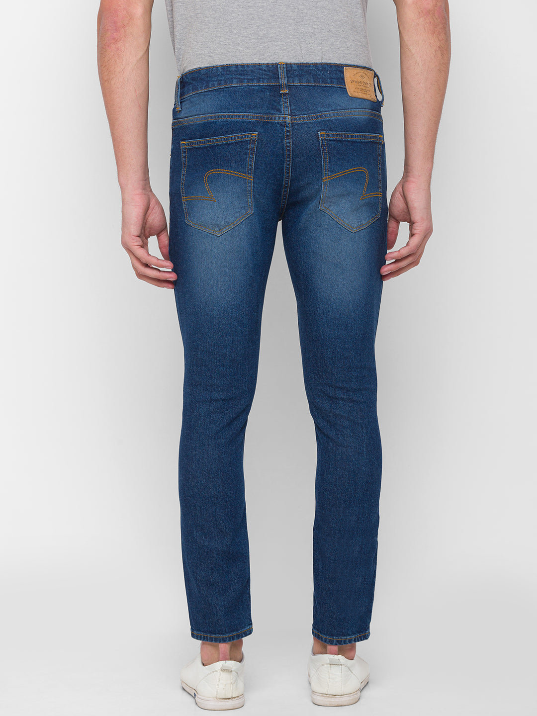 Spykar Men Blue Cotton Slim Fit Tapered Length Jeans (Kano)