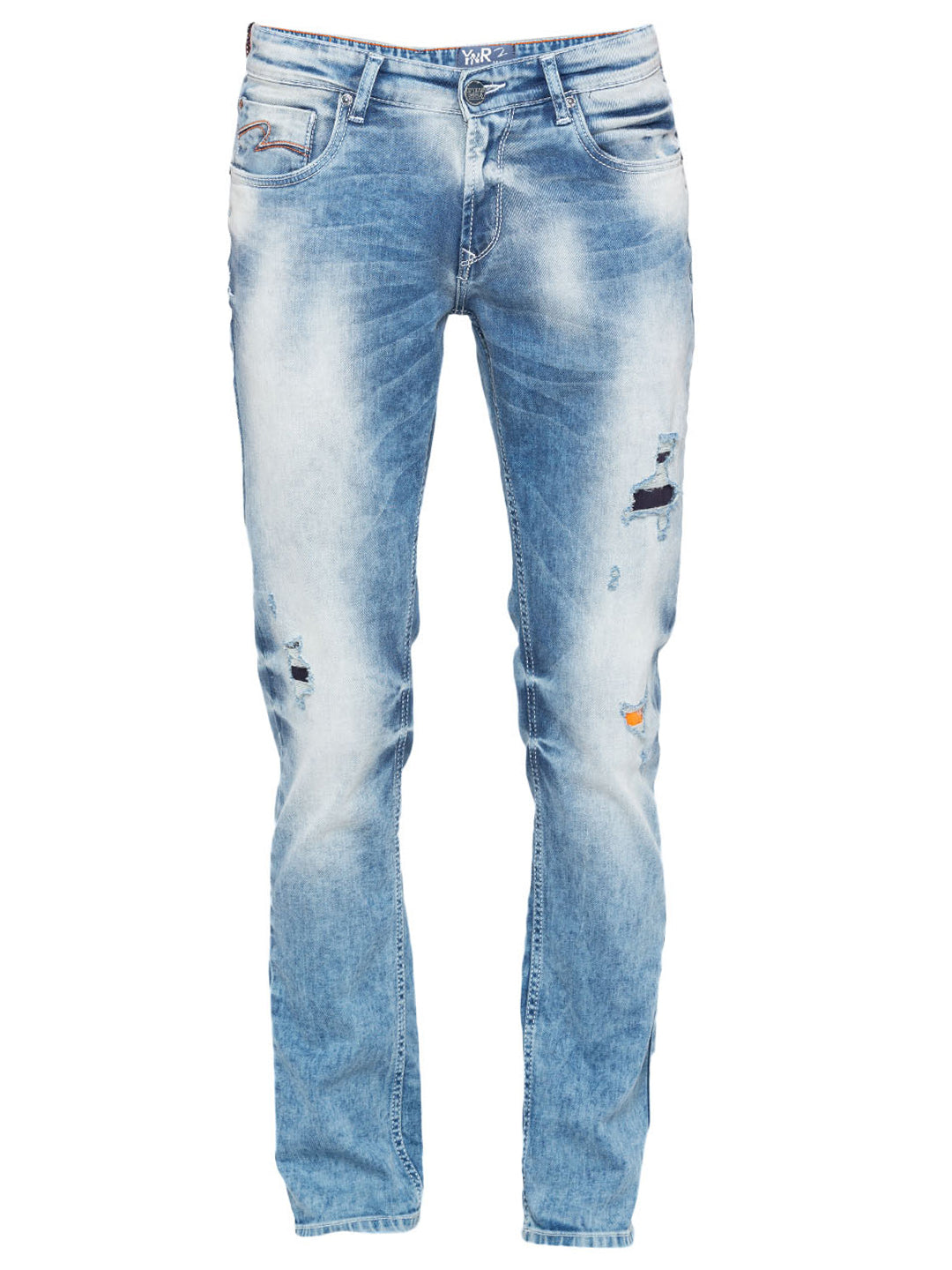 Spykar Men Blue Cotton Slim Fit Narrow Length Jeans (Ynr)