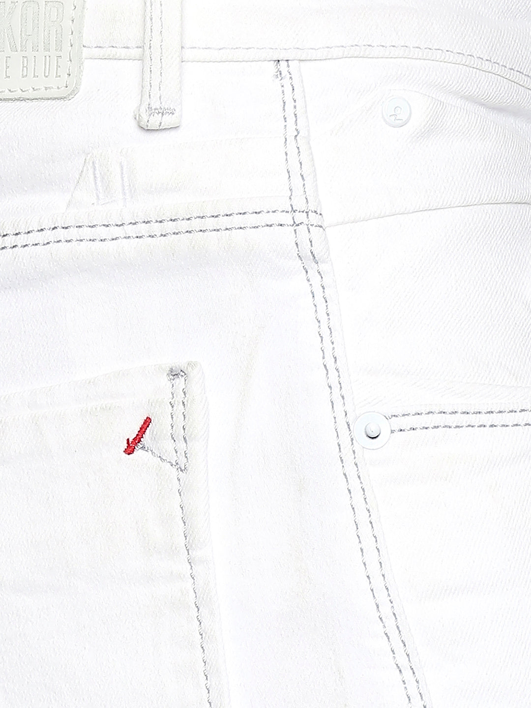 Spykar Cotton White Jeans For Men (Actif)