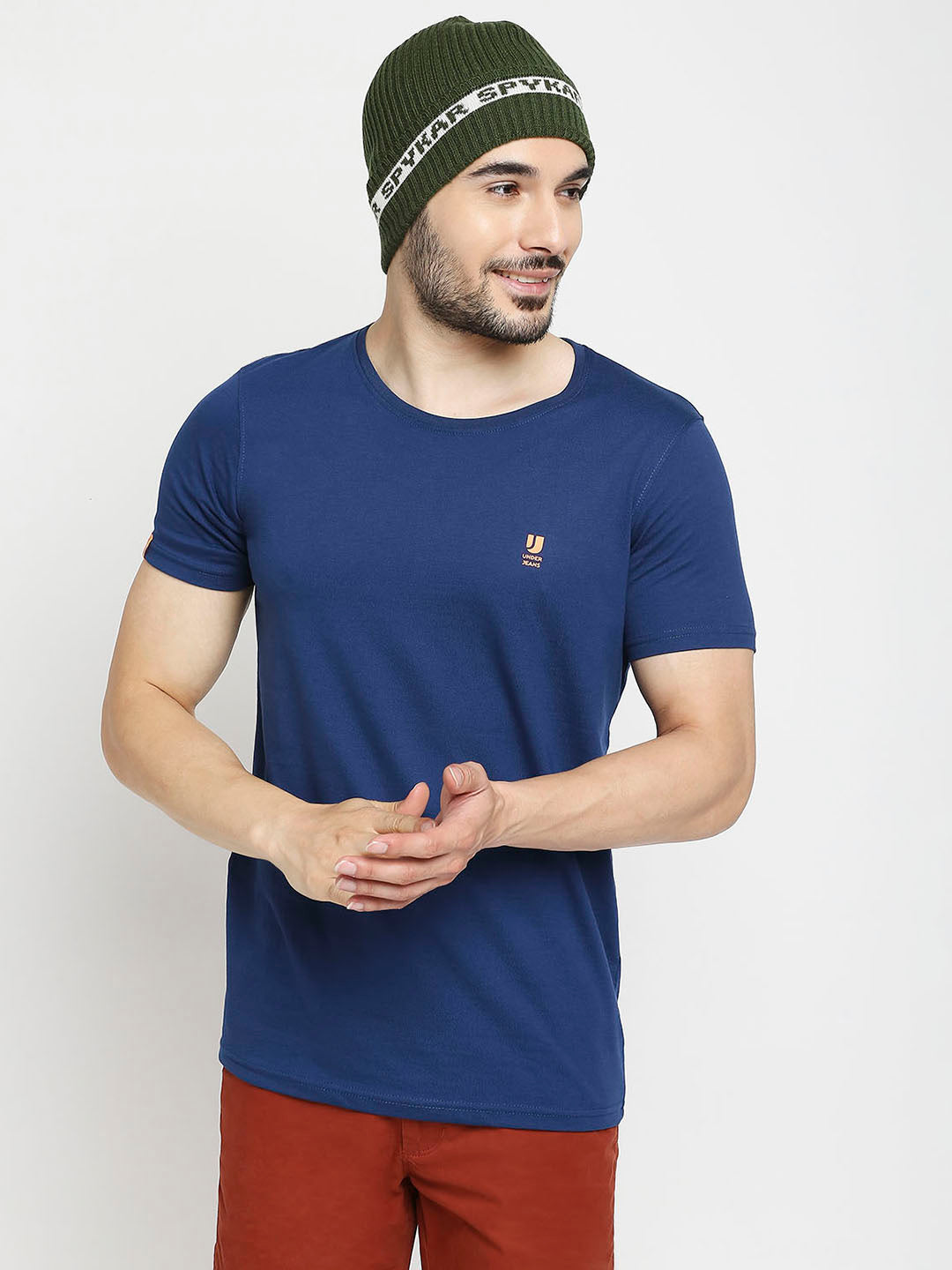 Spykar Olive Cotton Beanie Cap