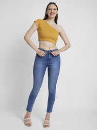 Spykar Women Light Blue Lycra Super Skinny Fit Ankle Length Clean Look Jeans -(Alexa)