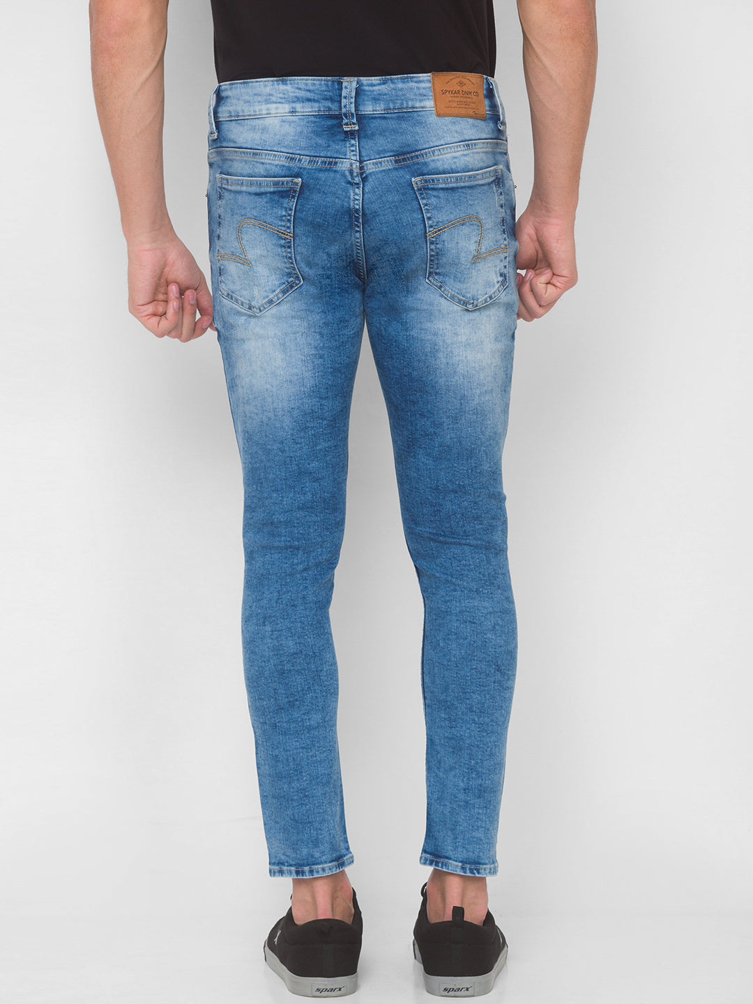 Spykar Men Mid Blue Solid Slim Mid-Rise Jeans (Kano)