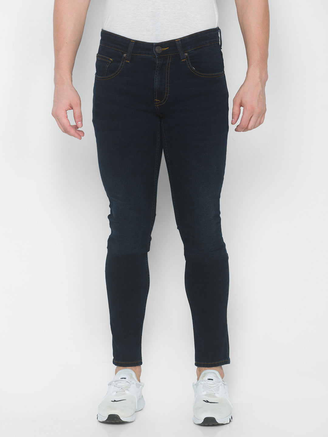 Spykar Men Blue Cotton Slim Fit Narrow Length Jeans (Skinny)